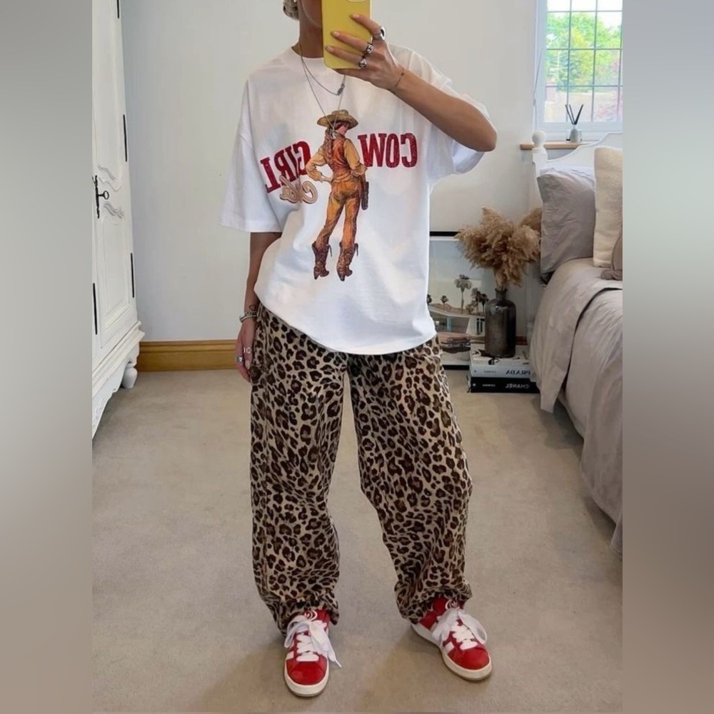 Leopard Print Boxer Vibe Wide-Leg Pants - Picture 7 of 15